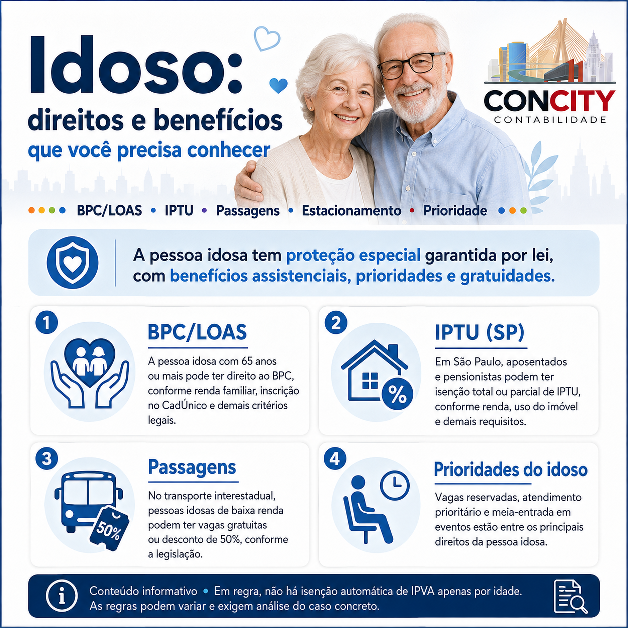 Cartaz Idoso: direitos e benefícios